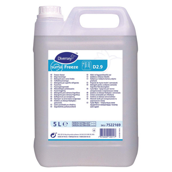 Suma Freeze D2.9 Tiefkühlreiniger falblos, flüssig, pH: 11,5, 5 Liter, gebrauchsfertig - Webstar - Hygiene- und Verbrauchsartikel - Medizin- und Pflegeprodukte - Kiosk- und Shopartikel - Fun Food Service - Schweiz - Articles d’hygiène et consommables - Produits médicaux et de soins - Produits de kiosque et de magasin - Fun Food Service - Suisse