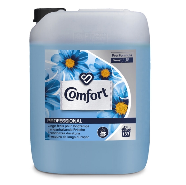 Comfort Professional Weichspüler parfümiert, blau, flüssig, pH: 3, biologisch abbaubar, 10 Liter - Webstar - Hygiene- und Verbrauchsartikel - Medizin- und Pflegeprodukte - Kiosk- und Shopartikel - Fun Food Service - Schweiz - Articles d’hygiène et consommables - Produits médicaux et de soins - Produits de kiosque et de magasin - Fun Food Service - Suisse