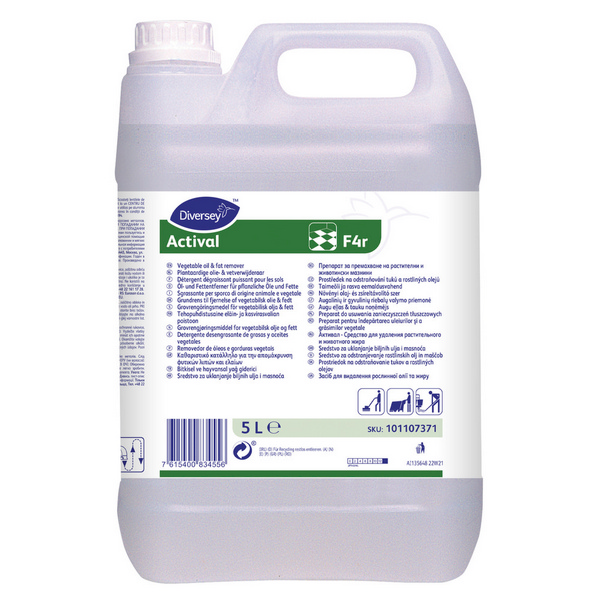 Actival F4r Bodenreiniger farblos, flüssig, pH: >12, 5 Liter, gebrauchsfertig - Webstar - Hygiene- und Verbrauchsartikel - Medizin- und Pflegeprodukte - Kiosk- und Shopartikel - Fun Food Service - Schweiz - Articles d’hygiène et consommables - Produits médicaux et de soins - Produits de kiosque et de magasin - Fun Food Service - Suisse
