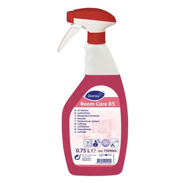 RoomCare R5 Duftspray parfümiert, rot, flüssig, pH: 7, 750 ml, gebrauchsfertig, mit Sprühkopf - Webstar - Hygiene- und Verbrauchsartikel - Medizin- und Pflegeprodukte - Kiosk- und Shopartikel - Fun Food Service - Schweiz - Articles d’hygiène et consommables - Produits médicaux et de soins - Produits de kiosque et de magasin - Fun Food Service - Suisse