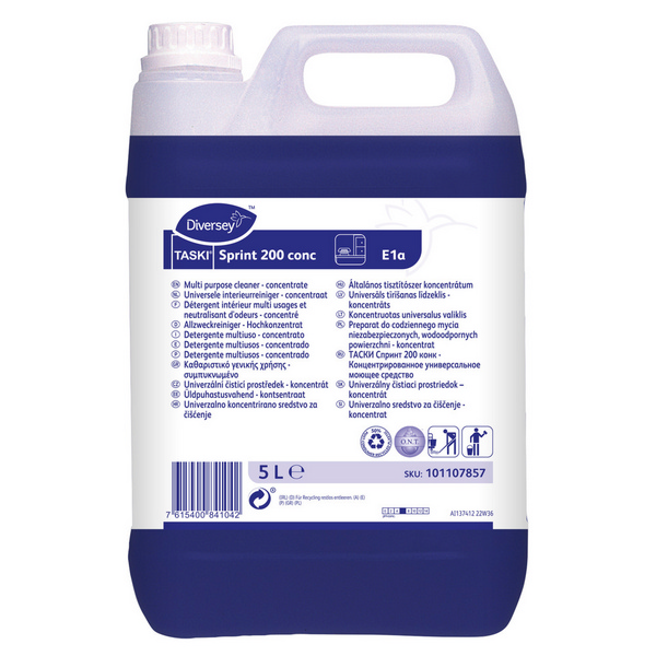 TASKI Sprint 200 conc E1a Allzweckreiniger parfümiert, blau, flüssig, pH: 6, 5 Liter, Konzentrat - Webstar - Hygiene- und Verbrauchsartikel - Medizin- und Pflegeprodukte - Kiosk- und Shopartikel - Fun Food Service - Schweiz - Articles d’hygiène et consommables - Produits médicaux et de soins - Produits de kiosque et de magasin - Fun Food Service - Suisse