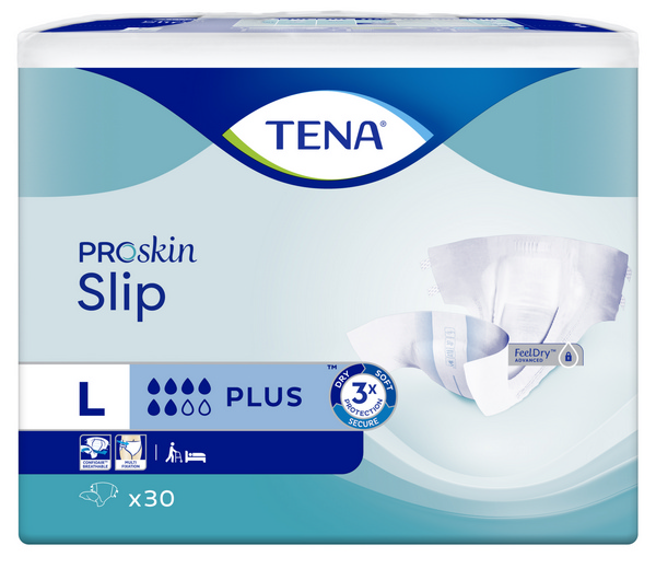 TENA Slip Plus ConfioAir Large FeelDry für ein absolut trockenes Gefühl, Hüfte 92 - 144 cm, Farbcode: blau, 3 × 30 Stück - Webstar - Hygiene- und Verbrauchsartikel - Medizin- und Pflegeprodukte - Kiosk- und Shopartikel - Fun Food Service - Schweiz - Articles d’hygiène et consommables - Produits médicaux et de soins - Produits de kiosque et de magasin - Fun Food Service - Suisse
