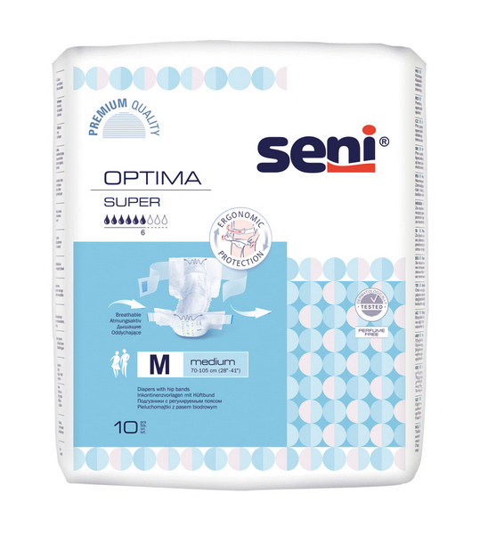 Seni Optima Super Gr.M Atmungsaktive Vorlage mit Hüftband, blau - Webstar - Hygiene- und Verbrauchsartikel - Medizin- und Pflegeprodukte - Kiosk- und Shopartikel - Fun Food Service - Schweiz - Articles d’hygiène et consommables - Produits médicaux et de soins - Produits de kiosque et de magasin - Fun Food Service - Suisse