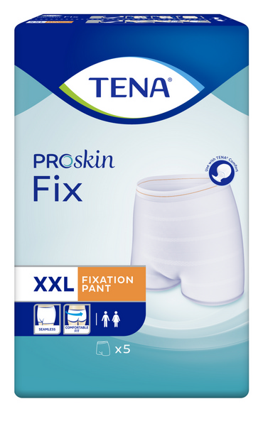 TENA Fix XX-Large Netzhosen für die sichere Fixierung von Einlagen, hautfreundlich, bei 60 °C voll waschbar, Farbcode: orange, Hüfte 100 - 150 cm, 5 Stück - Webstar - Hygiene- und Verbrauchsartikel - Medizin- und Pflegeprodukte - Kiosk- und Shopartikel - Fun Food Service - Schweiz - Articles d’hygiène et consommables - Produits médicaux et de soins - Produits de kiosque et de magasin - Fun Food Service - Suisse