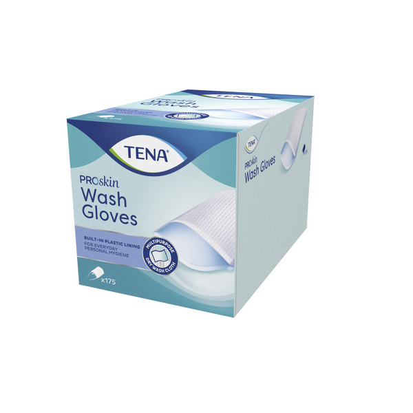 TENA Wash Glove hygienischer Waschhandschuh 16 × 25 cm, mit Folie, 6 × 175 Stück - Webstar - Hygiene- und Verbrauchsartikel - Medizin- und Pflegeprodukte - Kiosk- und Shopartikel - Fun Food Service - Schweiz - Articles d’hygiène et consommables - Produits médicaux et de soins - Produits de kiosque et de magasin - Fun Food Service - Suisse