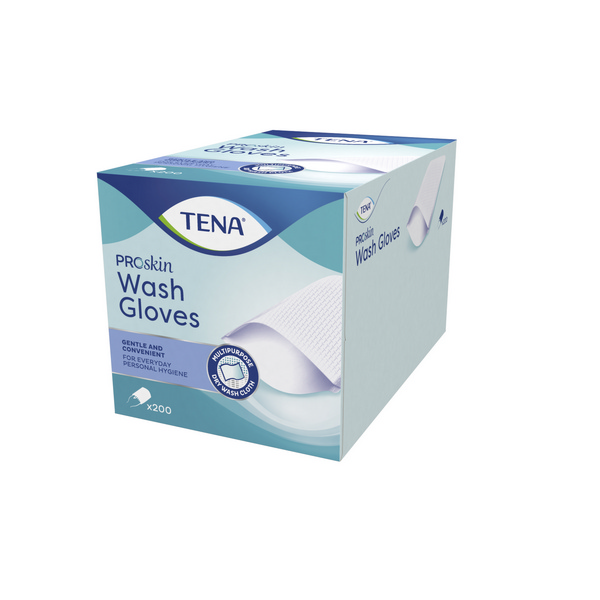 TENA Wash Glove hygienischer Waschhandschuh 16 × 25 cm, ohne Folie, 6 x 200 Stück - Webstar - Hygiene- und Verbrauchsartikel - Medizin- und Pflegeprodukte - Kiosk- und Shopartikel - Fun Food Service - Schweiz - Articles d’hygiène et consommables - Produits médicaux et de soins - Produits de kiosque et de magasin - Fun Food Service - Suisse