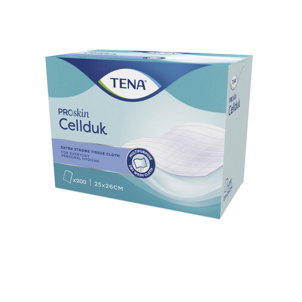 TENA Cellduk Zellstofftücher blau, 25 × 26 cm, für die sanfte Reinigung strapazierter Haut, 8 × 200 Tücher - Webstar - Hygiene- und Verbrauchsartikel - Medizin- und Pflegeprodukte - Kiosk- und Shopartikel - Fun Food Service - Schweiz - Articles d’hygiène et consommables - Produits médicaux et de soins - Produits de kiosque et de magasin - Fun Food Service - Suisse