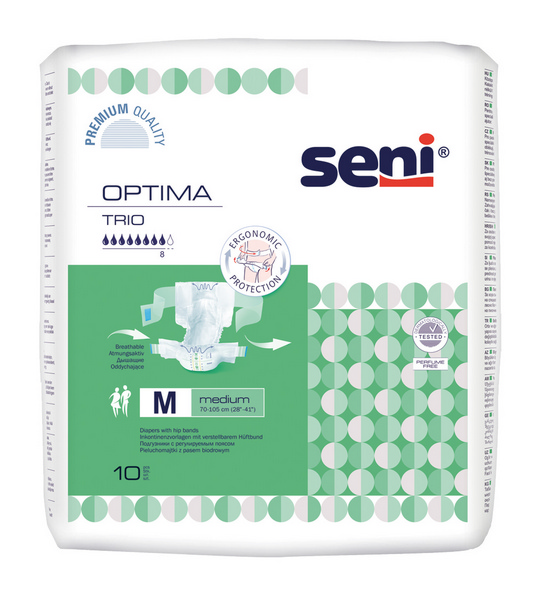 Seni Optima Trio Medium atmungsaktive Vorlage mit Hüftband, grün - Webstar - Hygiene- und Verbrauchsartikel - Medizin- und Pflegeprodukte - Kiosk- und Shopartikel - Fun Food Service - Schweiz - Articles d’hygiène et consommables - Produits médicaux et de soins - Produits de kiosque et de magasin - Fun Food Service - Suisse