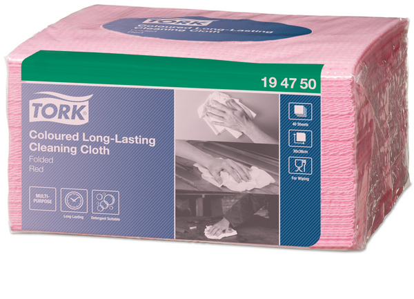 Tork Premium langlebige farbige Reinigungstücher - Einzeltücher Small Pack – W8 System