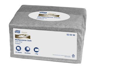 Tork Premium Industrie-Reinigungstücher 520 - Einzeltücher Small Pack - W8 System