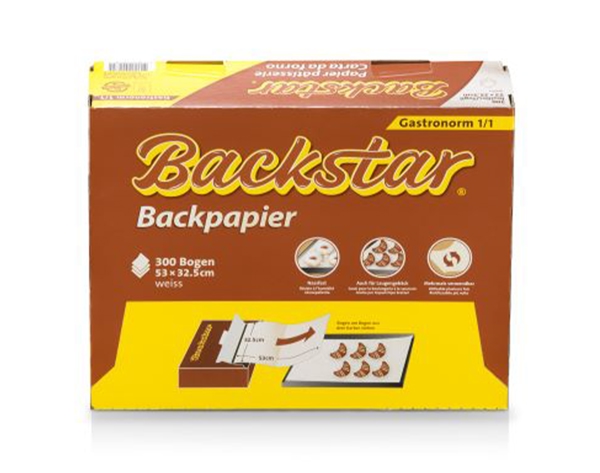 Backstar Backpapier 1/1 Gastronorm, 53 × 32,5 cm, 41 g/m², weiss - Webstar - Hygiene- und Verbrauchsartikel - Medizin- und Pflegeprodukte - Kiosk- und Shopartikel - Fun Food Service - Schweiz - Articles d’hygiène et consommables - Produits médicaux et de soins - Produits de kiosque et de magasin - Fun Food Service - Suisse