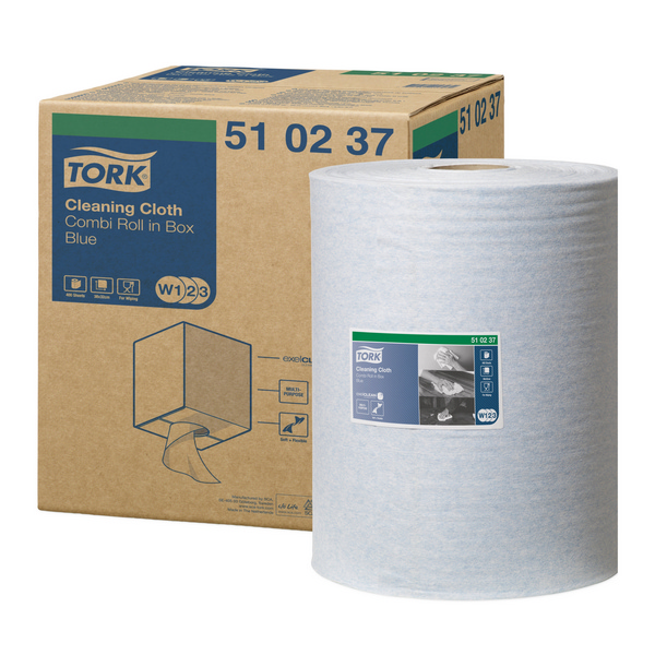 Tork Premium Reinigungstücher 510 - Kombirolle im Karton – W1/W2/W3 System