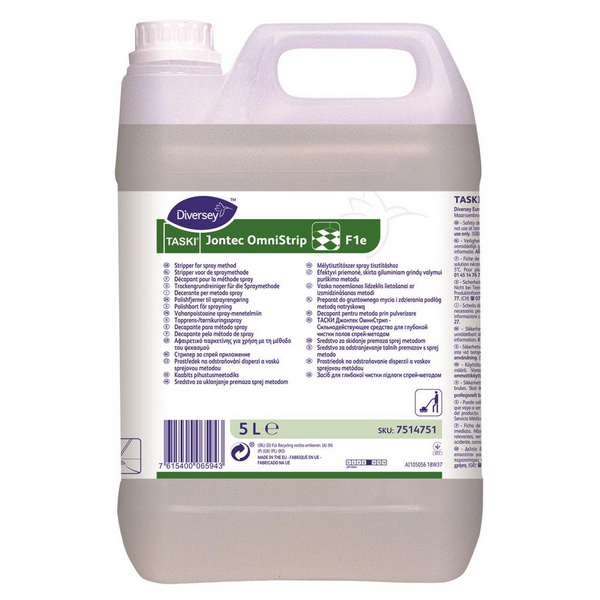 JD Omnistrip F1e Tiefen- und Trockengrundreiniger parfümiert, klar, flüssig, pH: 8, 5 Liter, gebrauchsfertig und Konzentrat (je nach Anwendung) - Webstar - Hygiene- und Verbrauchsartikel - Medizin- und Pflegeprodukte - Kiosk- und Shopartikel - Fun Food Service - Schweiz - Articles d’hygiène et consommables - Produits médicaux et de soins - Produits de kiosque et de magasin - Fun Food Service - Suisse