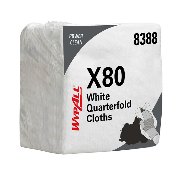 Kimberly-Clark Reinigungstücher Wypall X80 Zellstoff / Synthetikfaser, Hydroknit, 1/4-Falzung, 32 × 31 cm, weiss - Webstar - Hygiene- und Verbrauchsartikel - Medizin- und Pflegeprodukte - Kiosk- und Shopartikel - Fun Food Service - Schweiz - Articles d’hygiène et consommables - Produits médicaux et de soins - Produits de kiosque et de magasin - Fun Food Service - Suisse