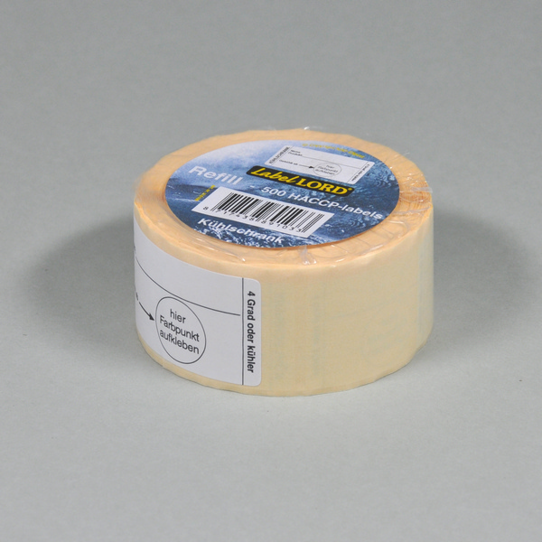 Träger-Etikett Kühlschrank HACCP
