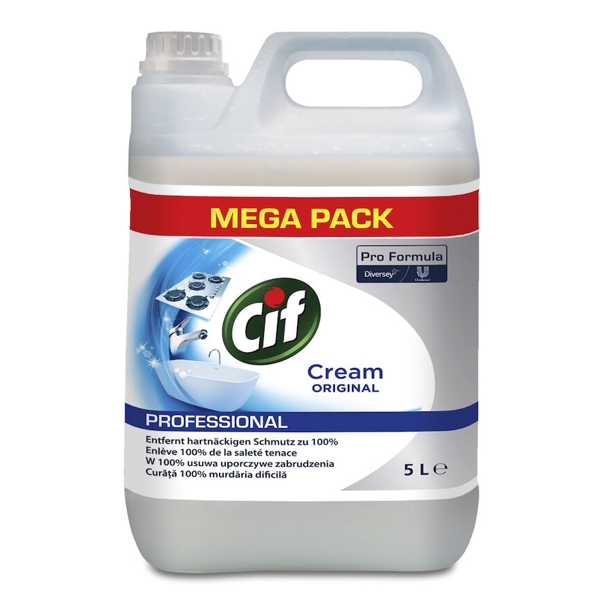Cif Professional Cream Allzweckreiniger parfümiert, weiss, cremig, pH: 10, 5 Liter, gebrauchsfertig - Webstar - Hygiene- und Verbrauchsartikel - Medizin- und Pflegeprodukte - Kiosk- und Shopartikel - Fun Food Service - Schweiz - Articles d’hygiène et consommables - Produits médicaux et de soins - Produits de kiosque et de magasin - Fun Food Service - Suisse