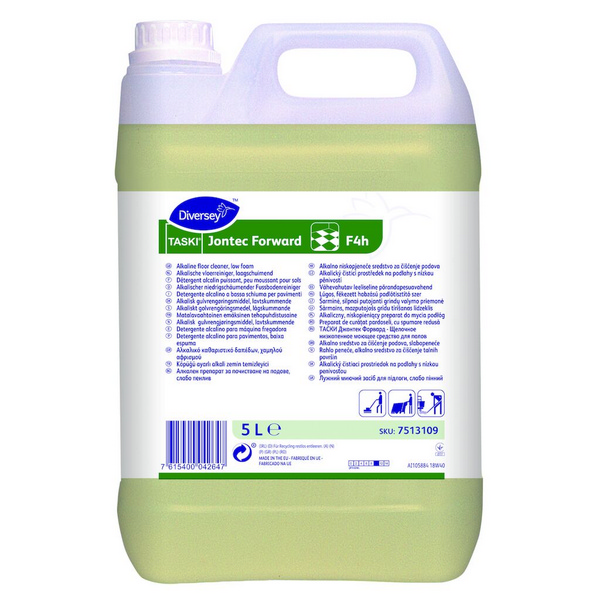 TASKI Jontec Forward F4h Bodenreiniger farblos, flüssig, pH: 10, 5 Liter - Webstar - Hygiene- und Verbrauchsartikel - Medizin- und Pflegeprodukte - Kiosk- und Shopartikel - Fun Food Service - Schweiz - Articles d’hygiène et consommables - Produits médicaux et de soins - Produits de kiosque et de magasin - Fun Food Service - Suisse