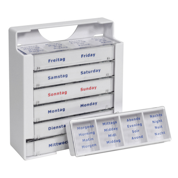 Week-Med-Box Medikamentendosierer 7 Tage - Webstar - Hygiene- und Verbrauchsartikel - Medizin- und Pflegeprodukte - Kiosk- und Shopartikel - Fun Food Service - Schweiz - Articles d’hygiène et consommables - Produits médicaux et de soins - Produits de kiosque et de magasin - Fun Food Service - Suisse