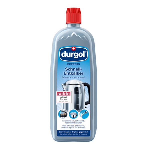 Durgol express Entkalker schwacher charakteristischer Duft, hellblau, flüssig, pH: <1, 1 Liter, gebrauchsfertig und Konzentrat (je nach Anwendung) - Webstar - Hygiene- und Verbrauchsartikel - Medizin- und Pflegeprodukte - Kiosk- und Shopartikel - Fun Food Service - Schweiz - Articles d’hygiène et consommables - Produits médicaux et de soins - Produits de kiosque et de magasin - Fun Food Service - Suisse