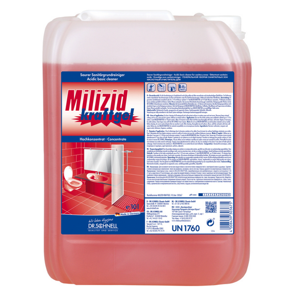 MILIZID KRAFTGEL saurer Bauschluss- und Sanitärgrundreiniger