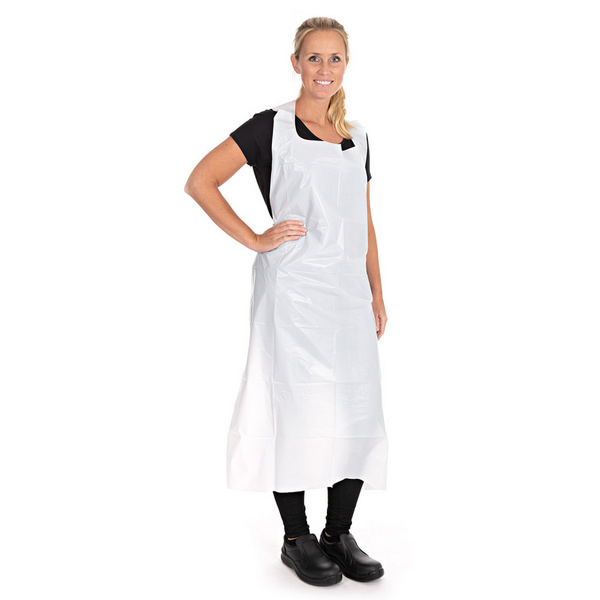 HYGONORM Latzschürze LD-PE, einweg, weiss, feuchtigkeitsundurchlässig, 0,033 mm, 140 × 75 cm - Webstar - Hygiene- und Verbrauchsartikel - Medizin- und Pflegeprodukte - Kiosk- und Shopartikel - Fun Food Service - Schweiz - Articles d’hygiène et consommables - Produits médicaux et de soins - Produits de kiosque et de magasin - Fun Food Service - Suisse