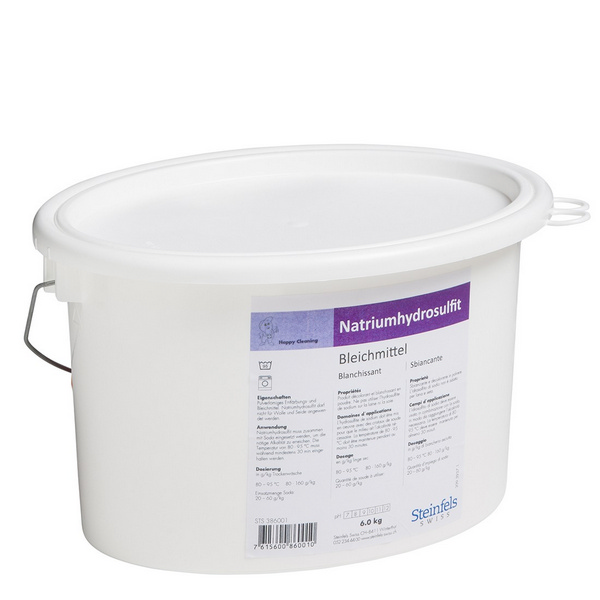 Natriumhydrosulfit Bleichmittel weiss, pulverförmig, pH: 8, 6 kg - Webstar - Hygiene- und Verbrauchsartikel - Medizin- und Pflegeprodukte - Kiosk- und Shopartikel - Fun Food Service - Schweiz - Articles d’hygiène et consommables - Produits médicaux et de soins - Produits de kiosque et de magasin - Fun Food Service - Suisse