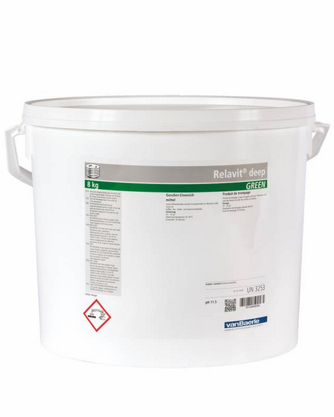 Relavit deep Green Geschirr-Tauchreiniger farblos, pulverförmig, pH: >11,5, 8 kg - Webstar - Hygiene- und Verbrauchsartikel - Medizin- und Pflegeprodukte - Kiosk- und Shopartikel - Fun Food Service - Schweiz - Articles d’hygiène et consommables - Produits médicaux et de soins - Produits de kiosque et de magasin - Fun Food Service - Suisse