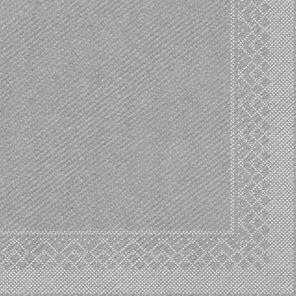 Serviette Tissue 3-lagig, 40 x 40 cm, 1/4 Falz Basic silber - Webstar - Hygiene- und Verbrauchsartikel - Medizin- und Pflegeprodukte - Articles d’hygiène et consommables - Produits médicaux et de soins