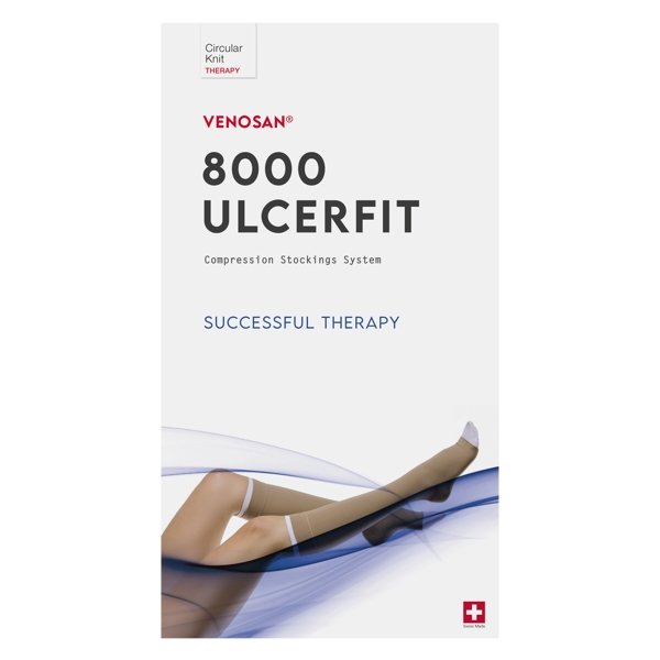 VENOSAN 8000 ULCERFIT AD kurz Ccl2, 1 Paar, Fesseldruck 23-32 mmhg, Unterstrumpf (geschlossen) und Überstrumpf (offene Fussspitze) Keine Rücknahme von Hygieneartikeln möglich Grösse M, SG82022 - Webstar - Hygiene- und Verbrauchsartikel - Medizin- und Pflegeprodukte - Articles d’hygiène et consommables - Produits médicaux et de soins