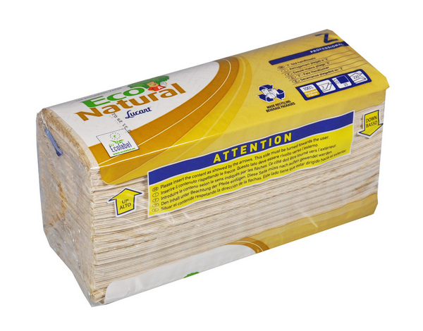 Lucart EcoNatural Z Handtuch Z-Falzung, Recycling, 2-lagig, havanna, 23 × 23,5 cm, Tiefe gefaltet 9,1 cm, 220 Blatt - Webstar - Hygiene- und Verbrauchsartikel - Medizin- und Pflegeprodukte - Kiosk- und Shopartikel - Fun Food Service - Schweiz - Articles d’hygiène et consommables - Produits médicaux et de soins - Produits de kiosque et de magasin - Fun Food Service - Suisse