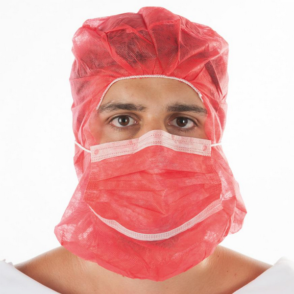 HYGOSTAR Astrohaube mit Mundschutz PP-Vlies, 2-lagig, rot - Webstar - Hygiene- und Verbrauchsartikel - Medizin- und Pflegeprodukte - Kiosk- und Shopartikel - Fun Food Service - Schweiz - Articles d’hygiène et consommables - Produits médicaux et de soins - Produits de kiosque et de magasin - Fun Food Service - Suisse