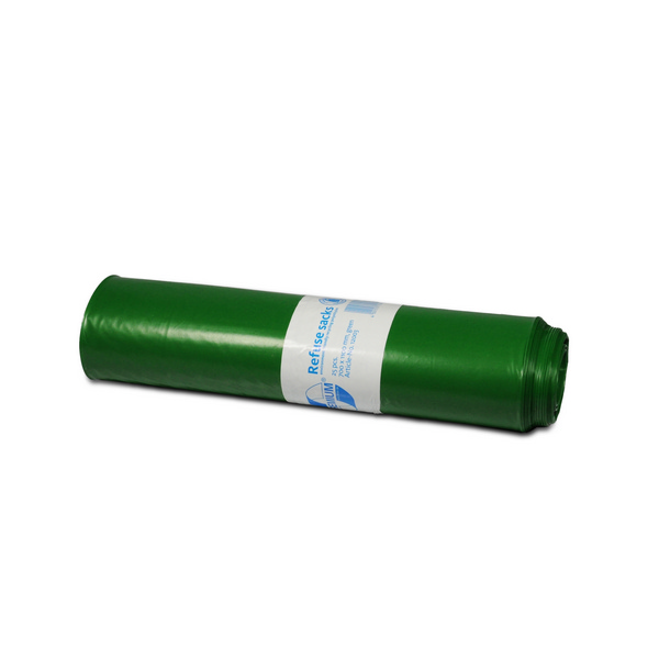 Kehrichtsäcke Premium ohne Verschlussband 120 Liter, LD-PE, grün, 700 × 1100 mm, 0,06 mm, Rolle à 25 Säcke - Webstar - Hygiene- und Verbrauchsartikel - Medizin- und Pflegeprodukte - Kiosk- und Shopartikel - Fun Food Service - Schweiz - Articles d’hygiène et consommables - Produits médicaux et de soins - Produits de kiosque et de magasin - Fun Food Service - Suisse