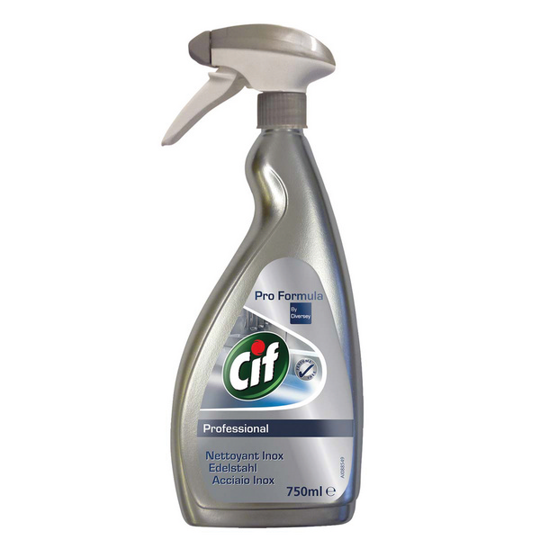 Cif Professional Edelstahlreiniger duftstofffrei, blau, flüssig, pH: 7, 750 ml, gebrauchsfertig - Webstar - Hygiene- und Verbrauchsartikel - Medizin- und Pflegeprodukte - Kiosk- und Shopartikel - Fun Food Service - Schweiz - Articles d’hygiène et consommables - Produits médicaux et de soins - Produits de kiosque et de magasin - Fun Food Service - Suisse