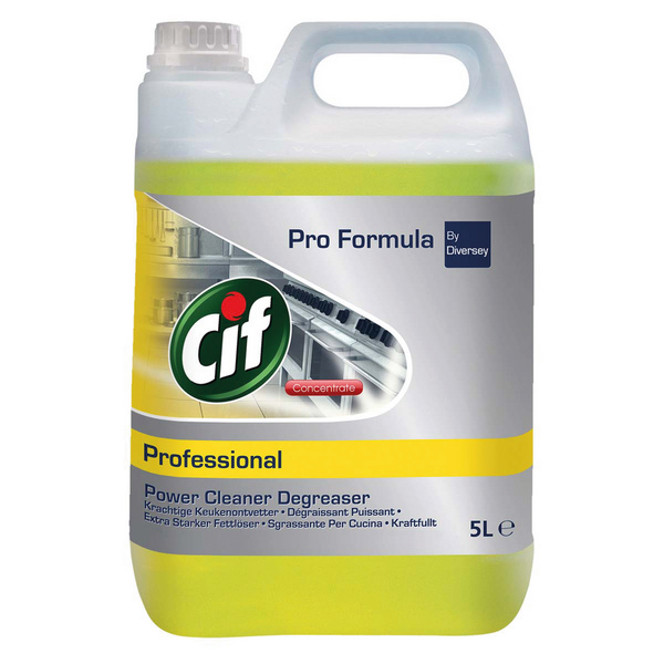 Cif Professional Degreaser Fettreiniger parfümiert, gelb, flüssig, pH: 12, 5 Liter, Konzentrat - Webstar - Hygiene- und Verbrauchsartikel - Medizin- und Pflegeprodukte - Kiosk- und Shopartikel - Fun Food Service - Schweiz - Articles d’hygiène et consommables - Produits médicaux et de soins - Produits de kiosque et de magasin - Fun Food Service - Suisse