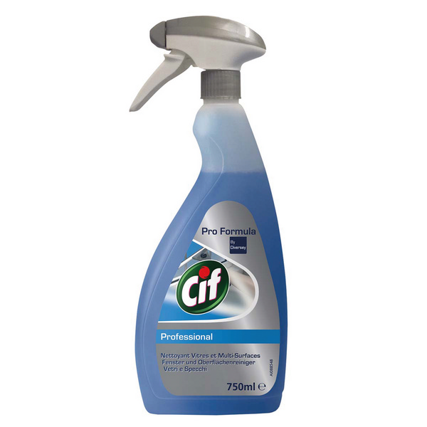 Cif Professional Glas- und Oberflächenreiniger Frischeduft, blau, flüssig, pH: 7,5, 750 ml, gebrauchsfertig - Webstar - Hygiene- und Verbrauchsartikel - Medizin- und Pflegeprodukte - Kiosk- und Shopartikel - Fun Food Service - Schweiz - Articles d’hygiène et consommables - Produits médicaux et de soins - Produits de kiosque et de magasin - Fun Food Service - Suisse