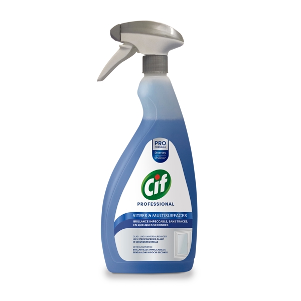 Cif Professional Glas- und Oberflächenreiniger Frischeduft, blau, flüssig, pH: 7,5, 750 ml, gebrauchsfertig - Webstar - Hygiene- und Verbrauchsartikel - Medizin- und Pflegeprodukte - Kiosk- und Shopartikel - Fun Food Service - Schweiz - Articles d’hygiène et consommables - Produits médicaux et de soins - Produits de kiosque et de magasin - Fun Food Service - Suisse