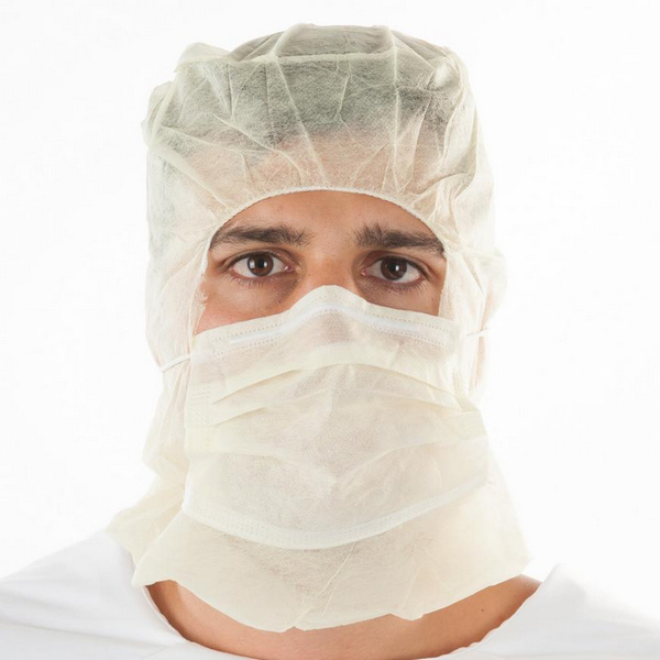 HYGOSTAR Astrohaube mit Mundschutz PP-Vlies, 2-lagig, gelb - Webstar - Hygiene- und Verbrauchsartikel - Medizin- und Pflegeprodukte - Kiosk- und Shopartikel - Fun Food Service - Schweiz - Articles d’hygiène et consommables - Produits médicaux et de soins - Produits de kiosque et de magasin - Fun Food Service - Suisse