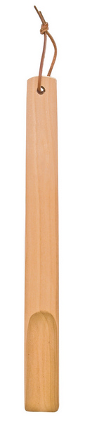 Schuhlöffel aus Holz mit Lederband