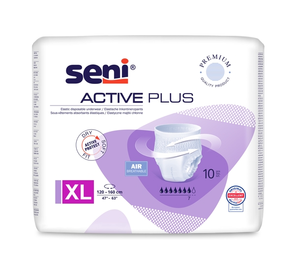 Seni Active Plus X-Large atmungsaktive elastische Inkontinenzslips - Webstar - Hygiene- und Verbrauchsartikel - Medizin- und Pflegeprodukte - Articles d’hygiène et consommables - Produits médicaux et de soins