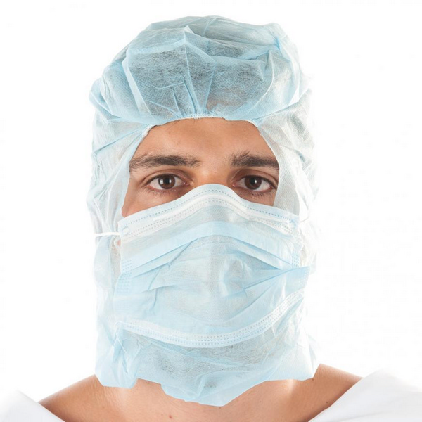 HYGOSTAR Astrohaube mit Mundschutz PP-Vlies, 2-lagig, blau - Webstar - Hygiene- und Verbrauchsartikel - Medizin- und Pflegeprodukte - Kiosk- und Shopartikel - Fun Food Service - Schweiz - Articles d’hygiène et consommables - Produits médicaux et de soins - Produits de kiosque et de magasin - Fun Food Service - Suisse