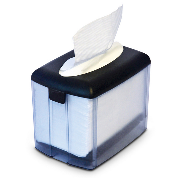 Bulkysoft System One Serviettenspender ABS Kunststoff, H: 148 B: 188 T: 130 mm, transparent / grau - Webstar - Hygiene- und Verbrauchsartikel - Medizin- und Pflegeprodukte - Kiosk- und Shopartikel - Fun Food Service - Schweiz - Articles d’hygiène et consommables - Produits médicaux et de soins - Produits de kiosque et de magasin - Fun Food Service - Suisse