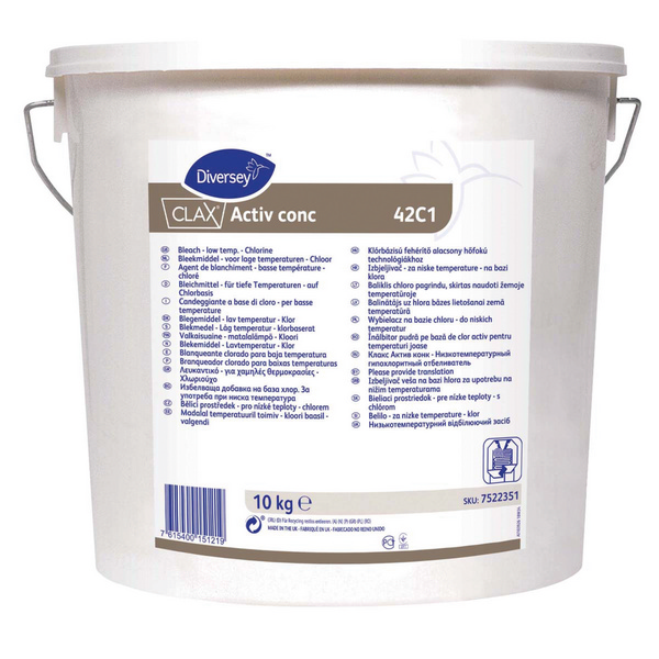 Clax Activ conc 42C1 Desinfektionswaschmittel weiss, pulverförmig, pH: 10, chlorhaltig, 10 kg - Webstar - Hygiene- und Verbrauchsartikel - Medizin- und Pflegeprodukte - Kiosk- und Shopartikel - Fun Food Service - Schweiz - Articles d’hygiène et consommables - Produits médicaux et de soins - Produits de kiosque et de magasin - Fun Food Service - Suisse