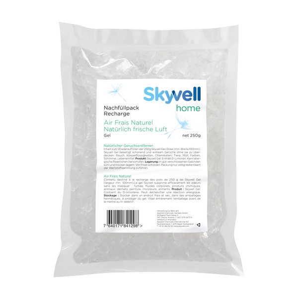 Skyvell Geruchsneutralisator Gel pH: 5 - 7 eliminiert Gerüche ohne Duftstoffe oder Chemikalien 250 g, Fachfüllpackung - Webstar - Hygiene- und Verbrauchsartikel - Medizin- und Pflegeprodukte - Articles d’hygiène et consommables - Produits médicaux et de soins