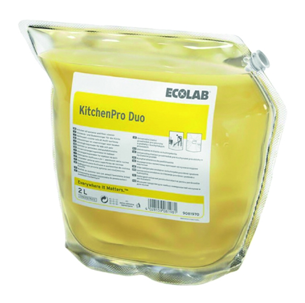 KitchenPro Duo Allzweckreiniger Zitrusduft, gelb, flüssig, pH: 10,8 - 11,3, 2 Liter, Konzentrat - Webstar - Hygiene- und Verbrauchsartikel - Medizin- und Pflegeprodukte - Kiosk- und Shopartikel - Fun Food Service - Schweiz - Articles d’hygiène et consommables - Produits médicaux et de soins - Produits de kiosque et de magasin - Fun Food Service - Suisse