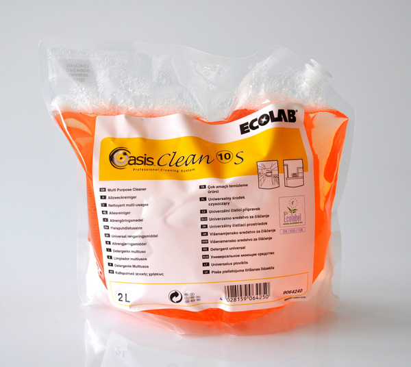 OASIS CLEAN 10S Allzweckreiniger leichter Geruch, hellorange, flüssig, pH: 10,7 - 11,3, 2 Liter - Webstar - Hygiene- und Verbrauchsartikel - Medizin- und Pflegeprodukte - Kiosk- und Shopartikel - Fun Food Service - Schweiz - Articles d’hygiène et consommables - Produits médicaux et de soins - Produits de kiosque et de magasin - Fun Food Service - Suisse