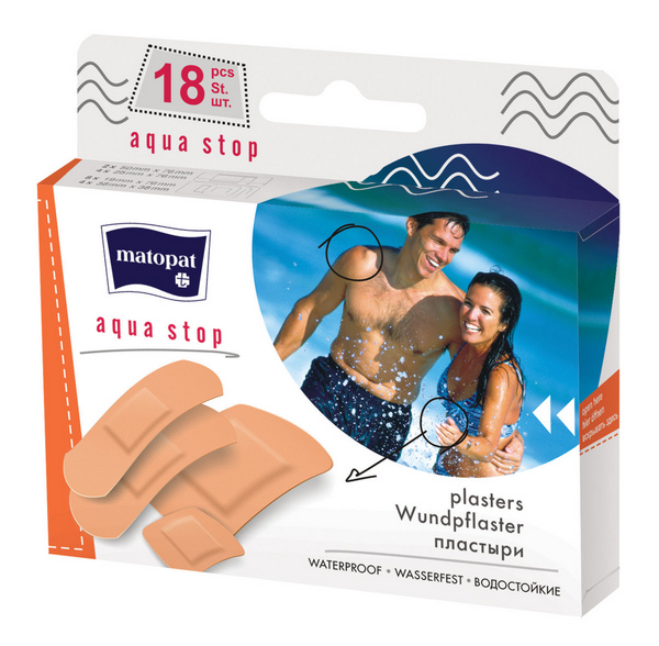 Wundpflaster Aqua Stop Mix 18 x 18 Pack