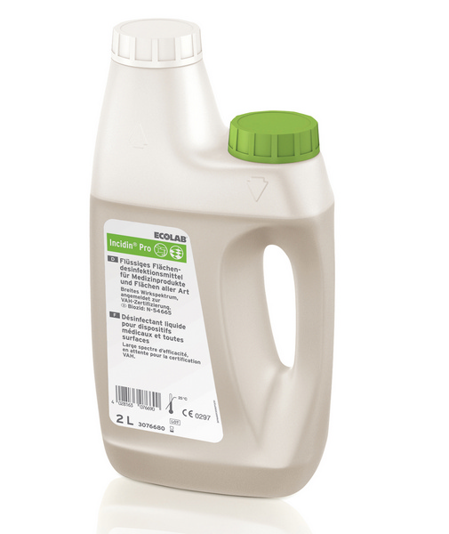 Incidin Pro Flächendesinfektionsmittel Geruch nach Amin, hellgelb, flüssig, pH: 10,5 - 11, 2 Liter, Konzentrat - Webstar - Hygiene- und Verbrauchsartikel - Medizin- und Pflegeprodukte - Kiosk- und Shopartikel - Fun Food Service - Schweiz - Articles d’hygiène et consommables - Produits médicaux et de soins - Produits de kiosque et de magasin - Fun Food Service - Suisse