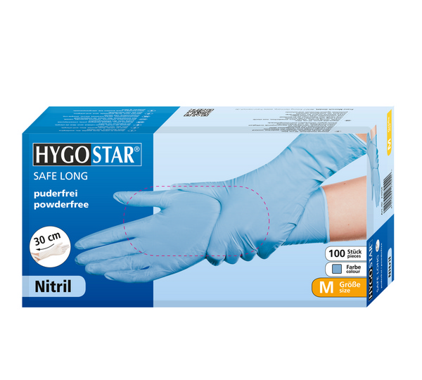 HYGOSTAR Safe Superlong Nitrilhandschuhe Long