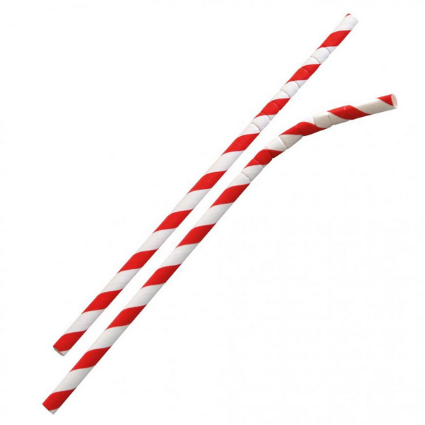 NatureStar Trinkhalme Papier, ungehülst, flexibel, 195 × Ø 6 mm, rot / weiss gestreift - Webstar - Hygiene- und Verbrauchsartikel - Medizin- und Pflegeprodukte - Kiosk- und Shopartikel - Fun Food Service - Schweiz - Articles d’hygiène et consommables - Produits médicaux et de soins - Produits de kiosque et de magasin - Fun Food Service - Suisse