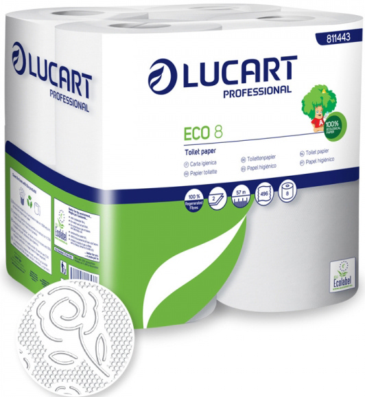 Lucart Eco 8 Toilettenpapier Kleinrollen